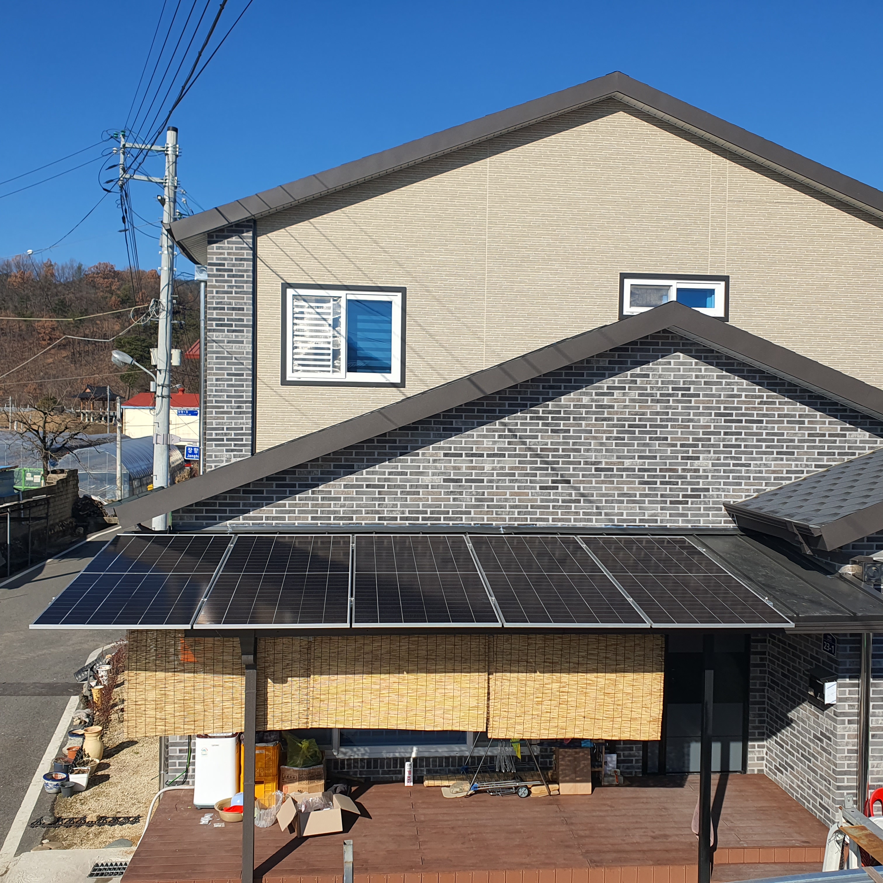 징크 처마형 태양광 설치